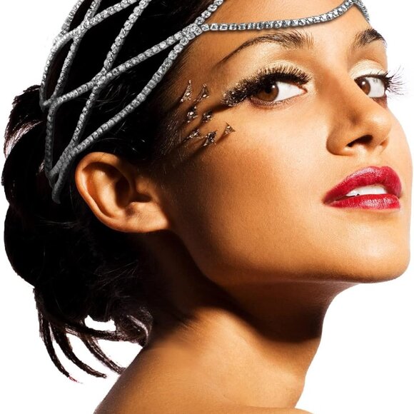 1920s Flapper Headpiece for Women Roaring 20s Great Gatsby Accessories Crystal R